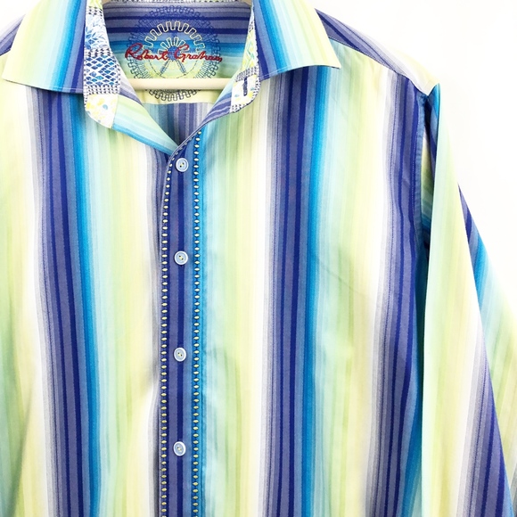 Robert Graham Stripe Reverse Cuff Button Down - Picture 2 of 8